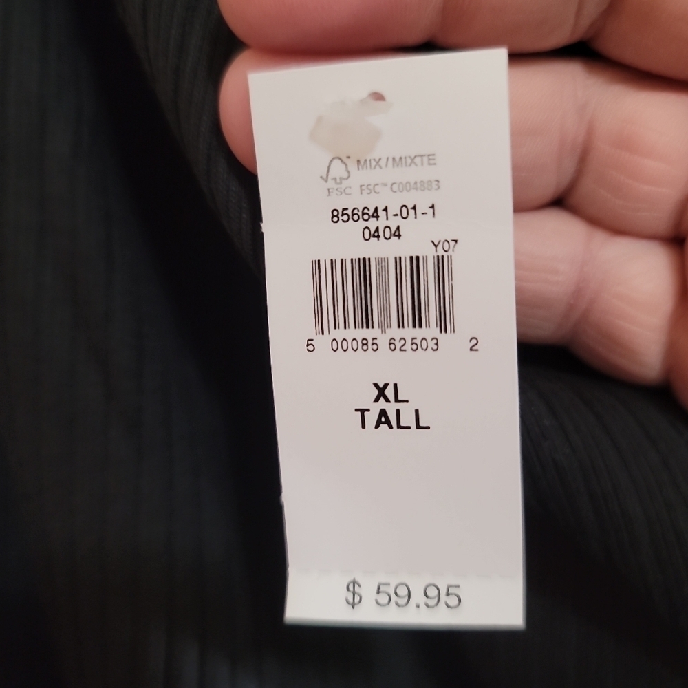 NWT GAP Ribbed One-Shoulder Midi Dress in Black XL Tall Classic Silhouette - Picture 7 of 7